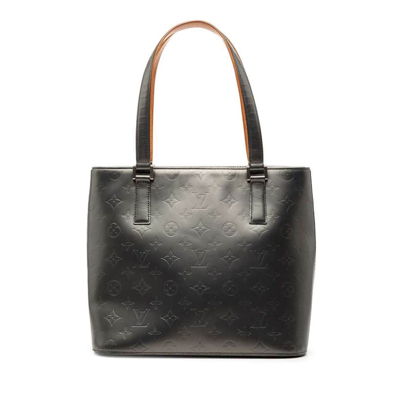 Louis Vuitton Monogram Mat Stockton Grey Leather Very good condition - Front View