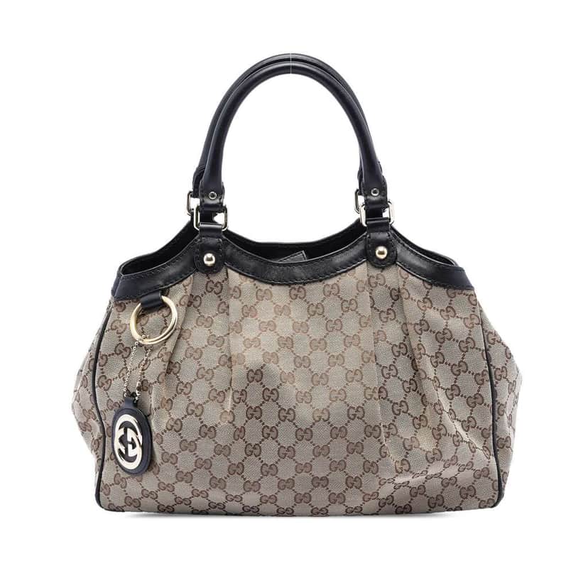 Gucci Medium GG Canvas Sukey Tote Beige Very good condition - Front View