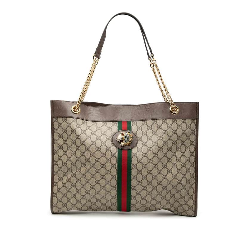 Gucci Large GG Supreme Rajah Tote Beige Canvas Very good condition - Front View