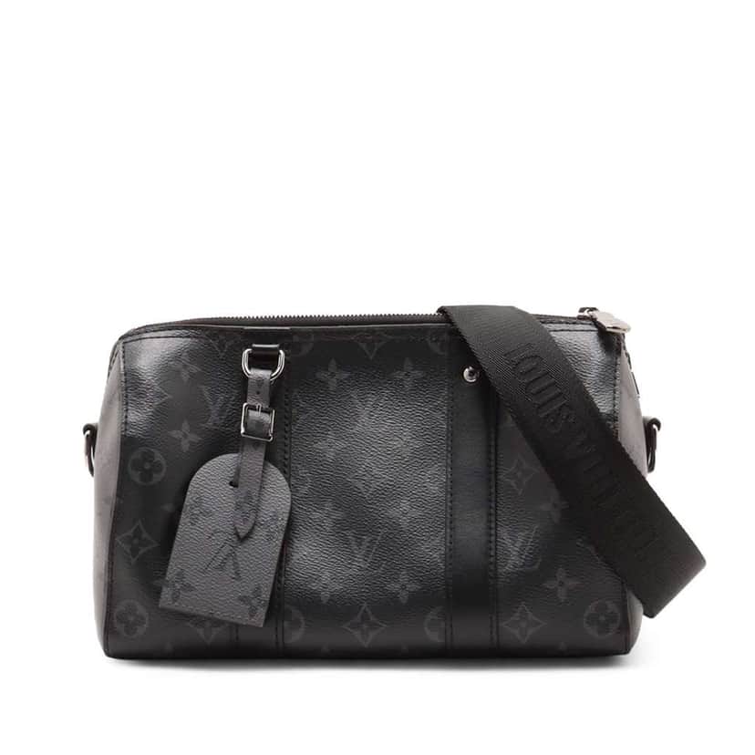 Louis Vuitton Monogram Eclipse City Keepall Black Very good condition - Front View