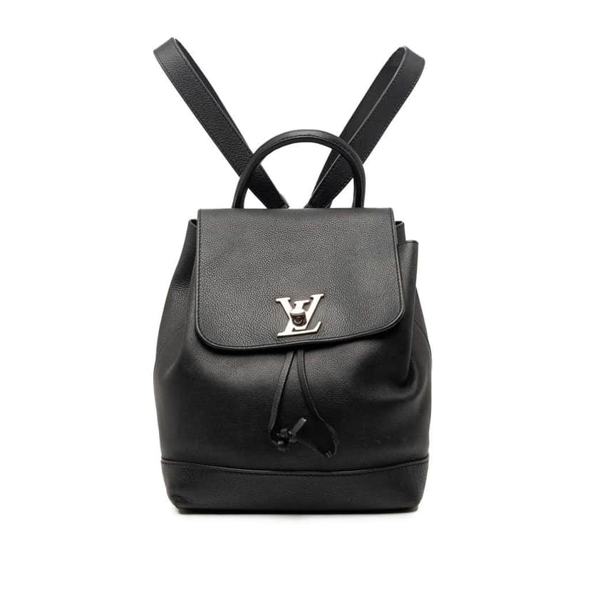 Louis Vuitton Taurillon Lockme Backpack Black Leather Very good condition - Front View