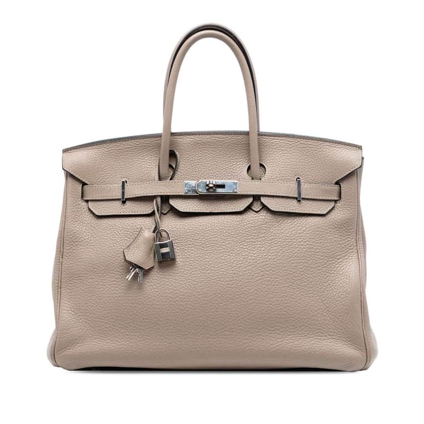 Hermès Togo Birkin Retourne 35 Beige Leather Very good condition - Front View