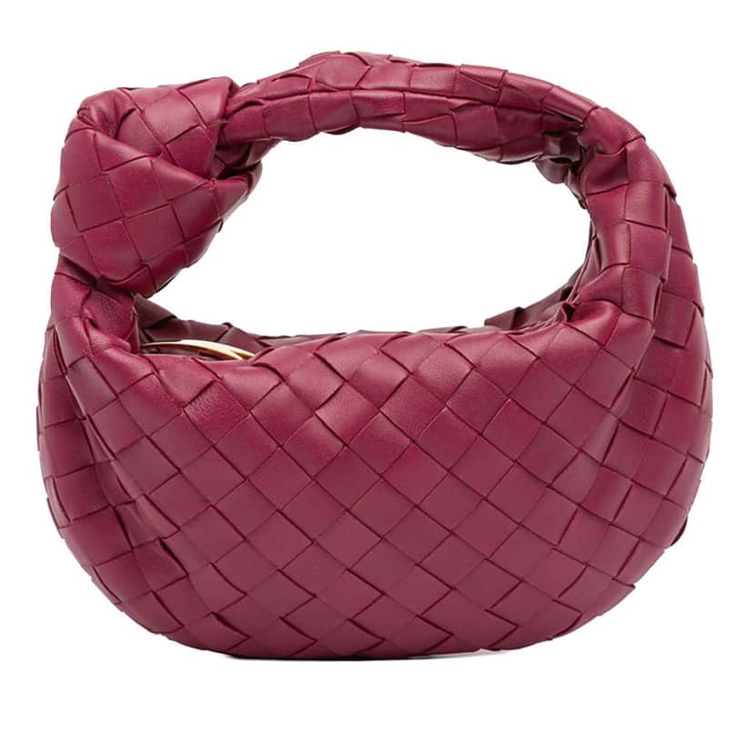 Bottega Veneta Mini Nappa Intrecciato Jodie Purple Leather Very good condition - Front View