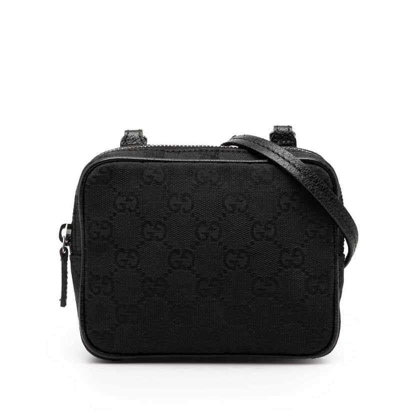 Gucci GG Canvas Crossbody Black Canvas Very good condition - Front View