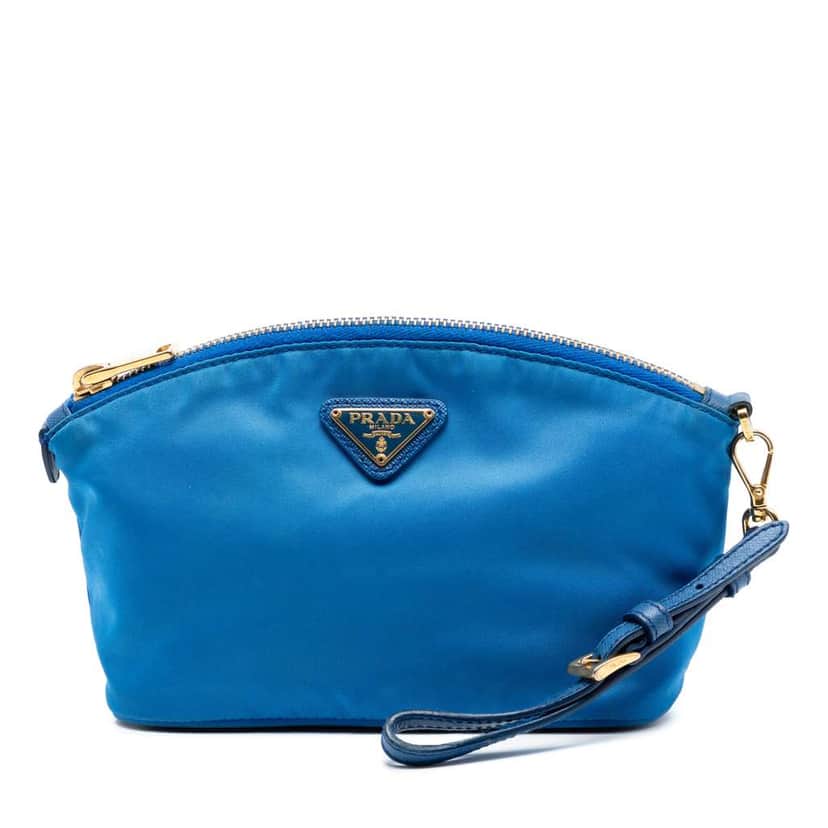 Prada Tessuto Pouch Blue Very good condition - Front View