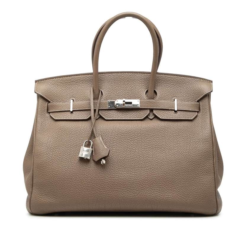 Hermès Togo Birkin Retourne 35 Brown Leather Very good condition - Front View