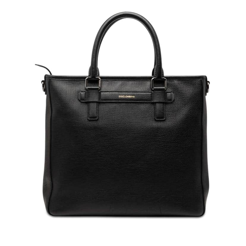 Dolce & Gabbana Leather Dauphine Satchel Black Leather Very good condition - Front View