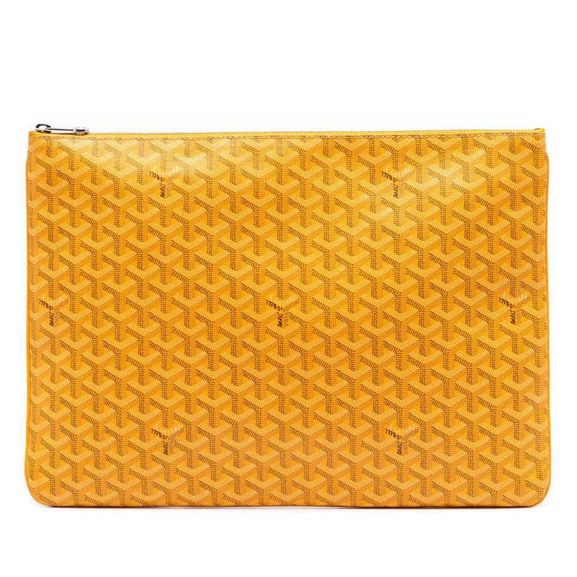 Goyard Goyardine Senat GM Yellow Canvas Very good condition - Front View