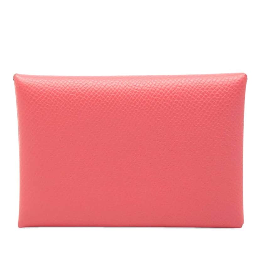 Hermès Epsom Calvi Duo Wallet Pink Leather Very good condition - Front View