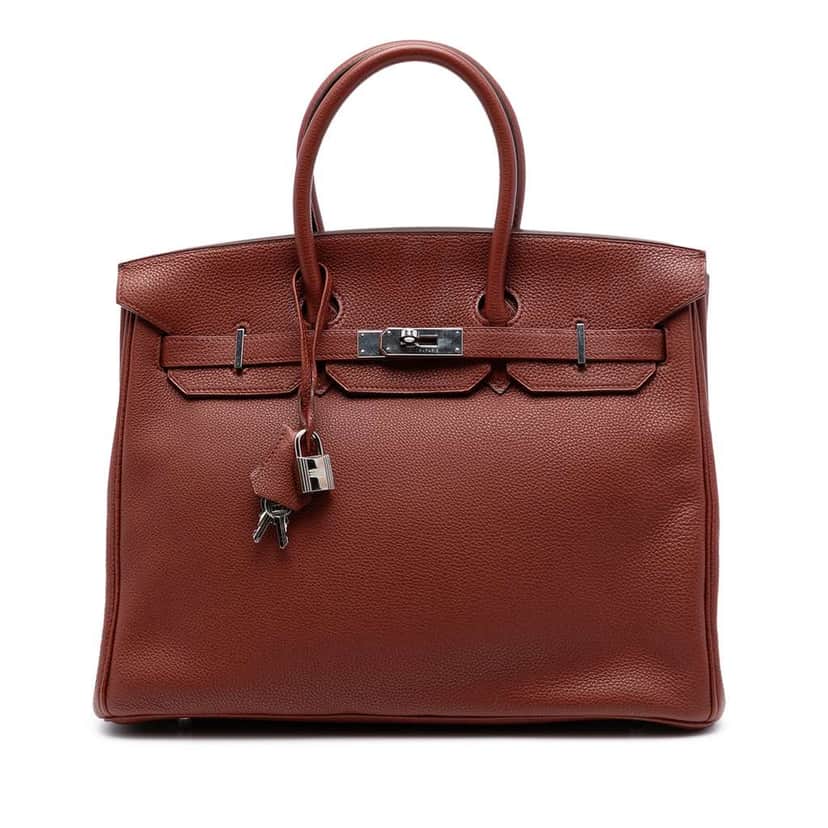 Hermès Togo Birkin Retourne 35 Red Leather Very good condition - Front View