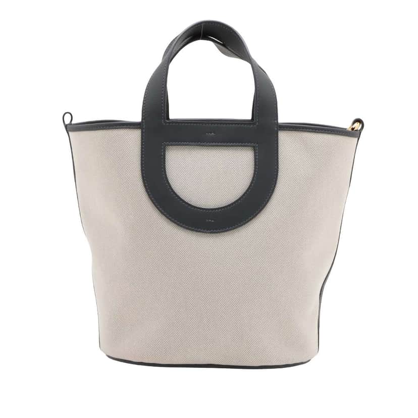 Hermès Toile and Swift In the Loop 23 Beige Canvas Very good condition - Front View