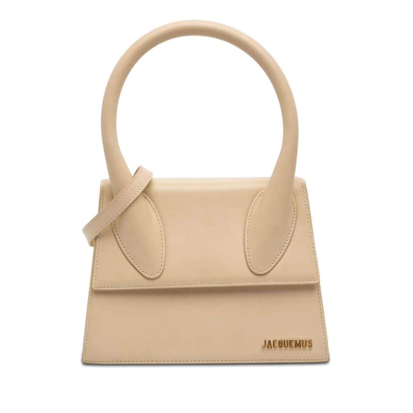 Jacquemus Smooth Calfskin Le Grand Chiquito Beige Leather Very good condition - Front View