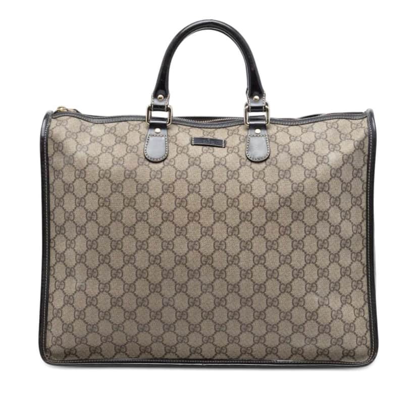 Gucci GG Supreme Satchel Beige Canvas Very good condition - Front View