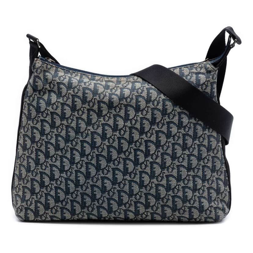 Dior Diorissimo Trotter Canvas Crossbody Blue Canvas Very good condition - Front View
