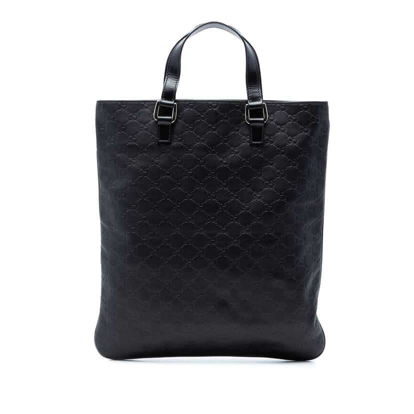 Gucci Guccissima Tote Black Leather Very good condition - Front View