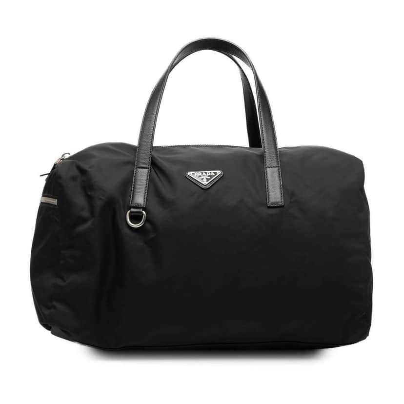 Prada Tessuto Boston Bag Black Very good condition - Front View