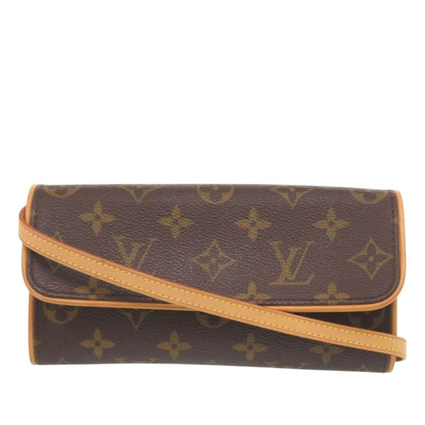Louis Vuitton Monogram Pochette Twin PM Brown Very good condition - Front View