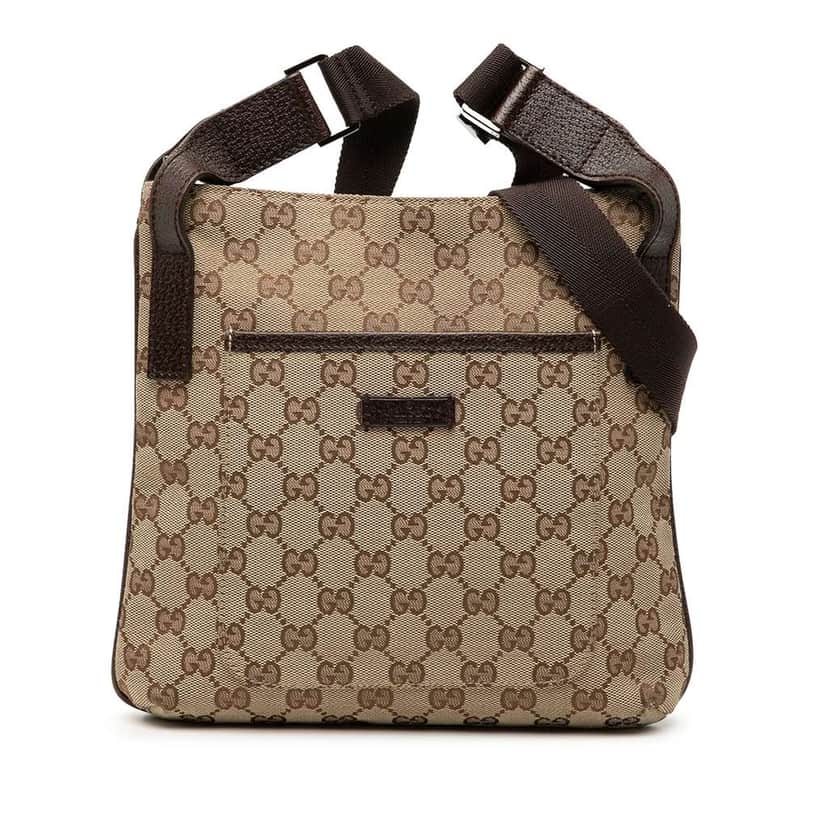 Gucci GG Canvas Crossbody Beige Canvas Very good condition - Front View