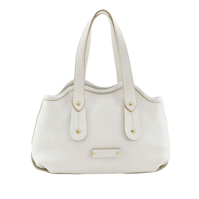 Salvatore Ferragamo Leather Tote White Leather Very good condition - Front View