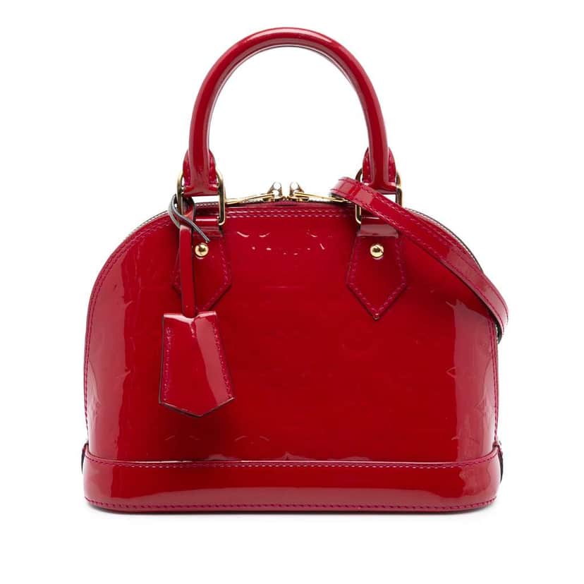 Louis Vuitton Monogram Vernis Alma BB Red Leather Very good condition - Front View