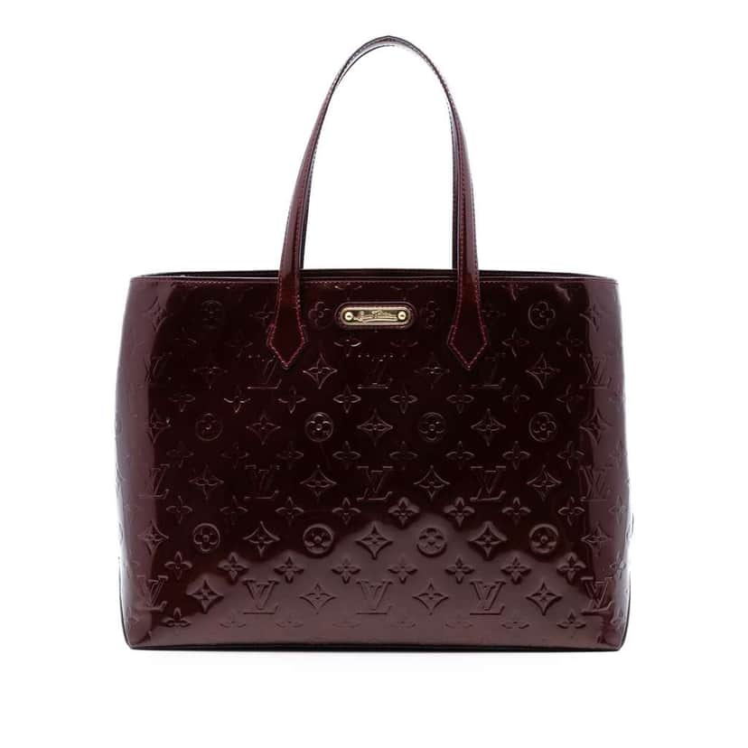 Louis Vuitton Monogram Vernis Wilshire MM Purple Leather Very good condition - Front View