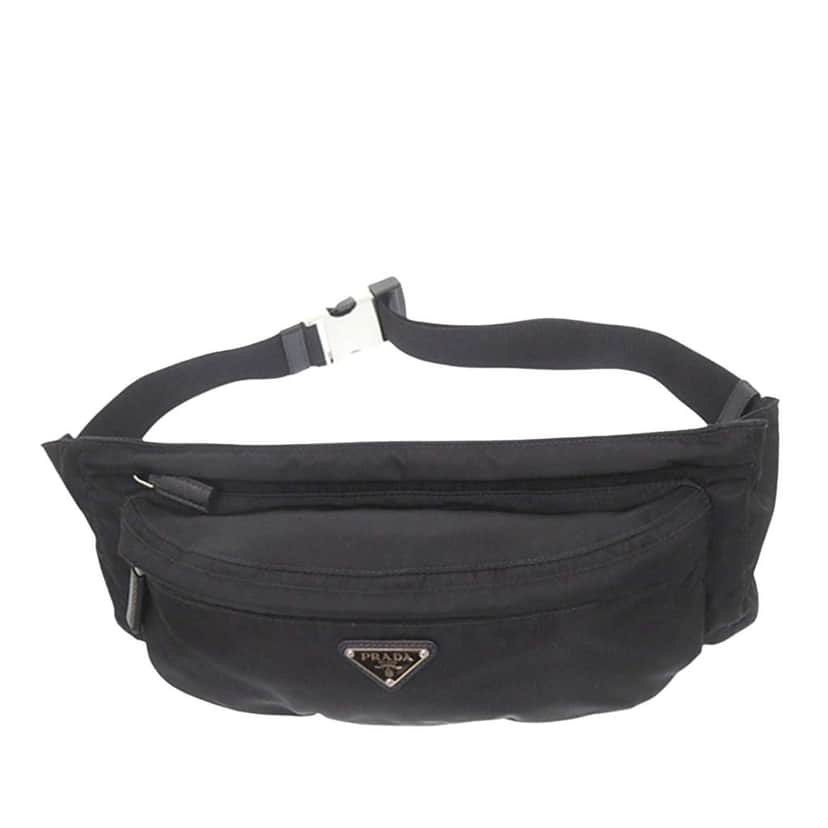 Prada Tessuto Belt Bag Black Very good condition - Front View