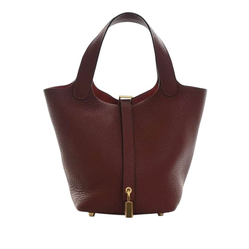 Hermès Clemence Picotin Lock 18 Red Leather Very good condition - Front View