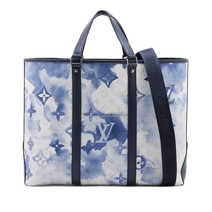 Louis Vuitton Monogram Watercolor Weekend Tote GM Blue Very good condition - Front View
