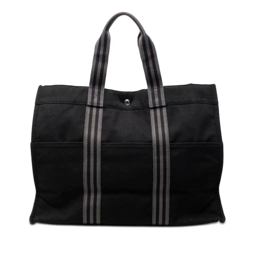 Hermès Canvas Fourre Tout GM Black Canvas Very good condition - Front View