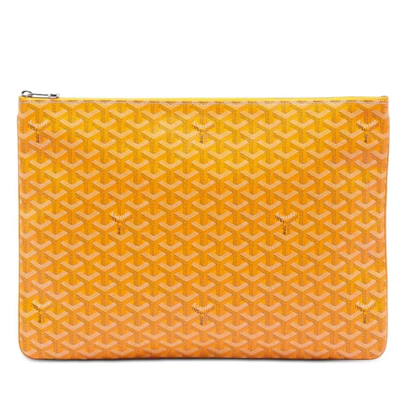 Goyard Goyardine Senat GM Yellow Canvas Very good condition - Front View