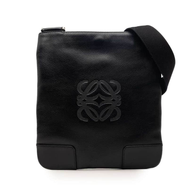 Loewe Leather Anagram Crossbody Black Leather Very good condition - Front View