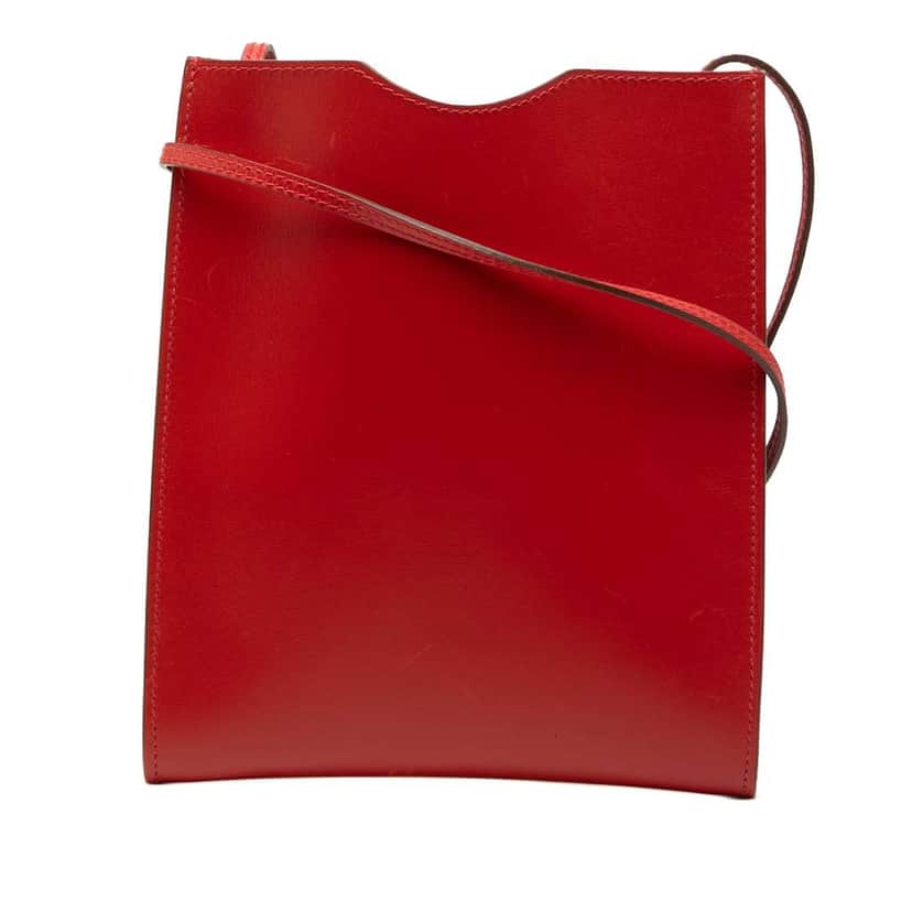 Hermès Box Calf Onimaitou Red Leather Very good condition - Front View