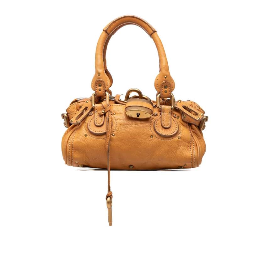 Chloé Mini Leather Paddington Handbag Brown Leather Very good condition - Front View