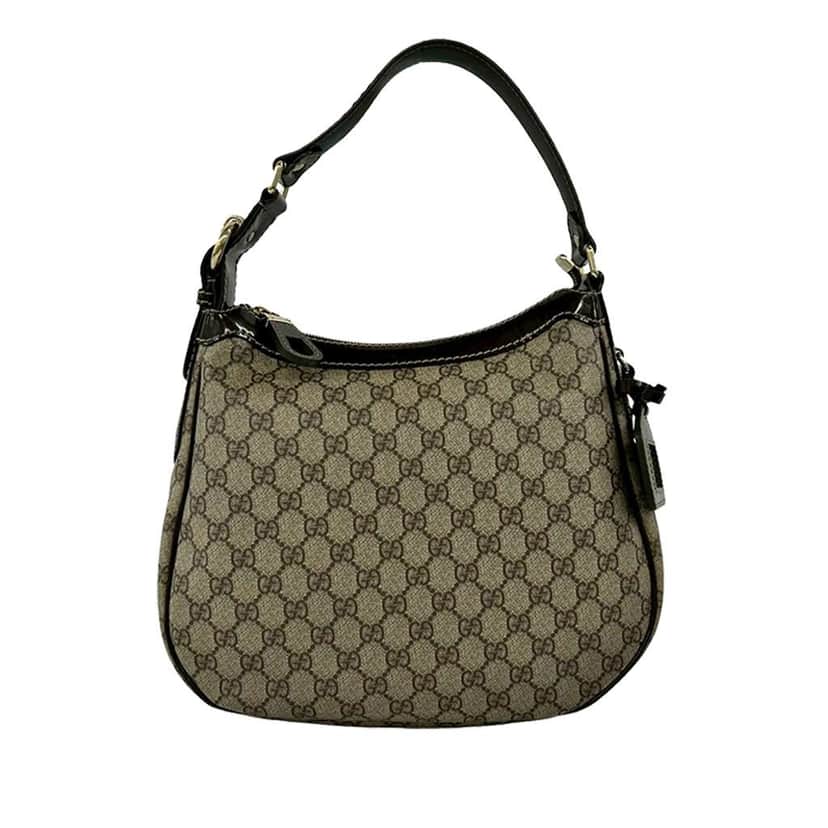 Gucci GG Supreme Shoulder Bag Beige Canvas Very good condition - Front View