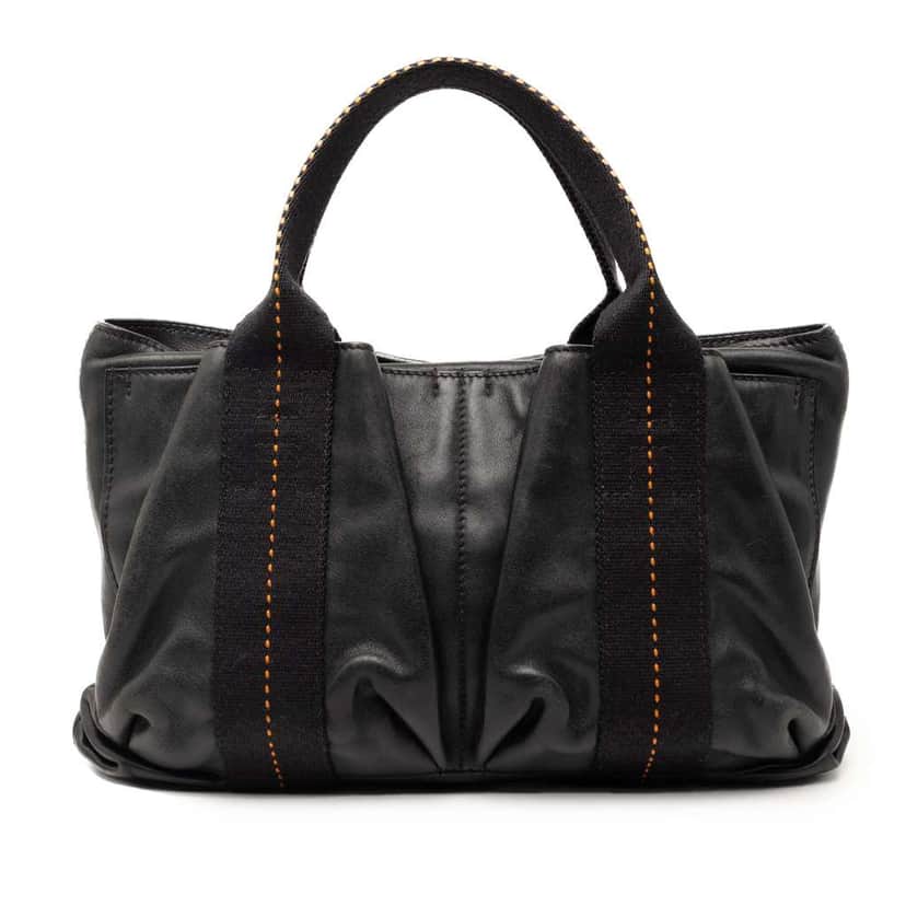 Hermès Caravan Horizontal PM Black Leather Very good condition - Front View