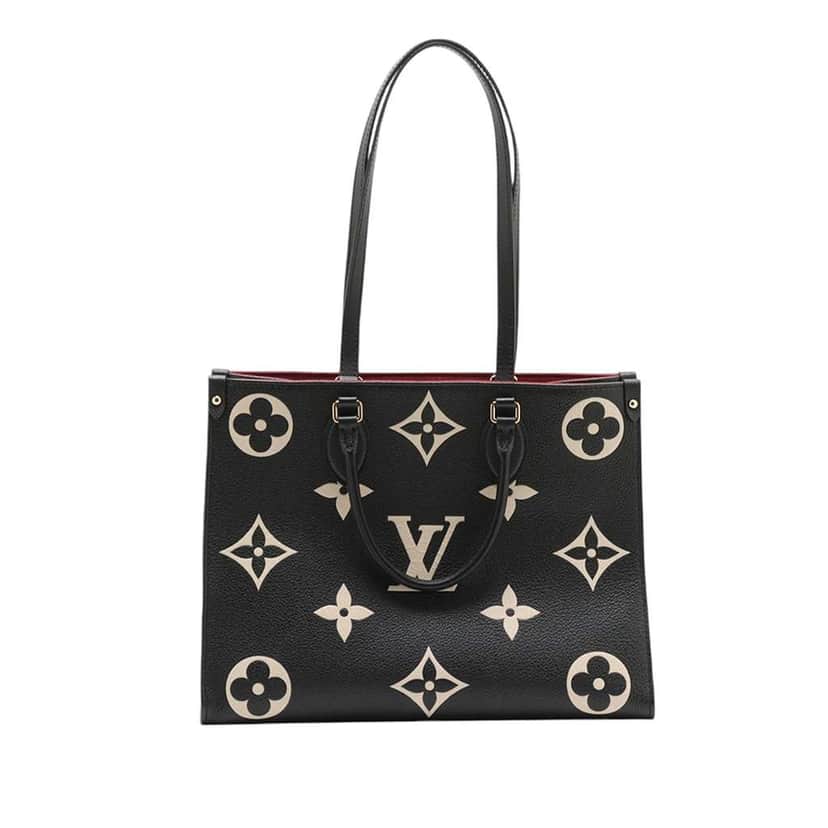 Louis Vuitton Bicolor Monogram Empreinte Giant Onthego MM Black Leather Very good condition - Front View