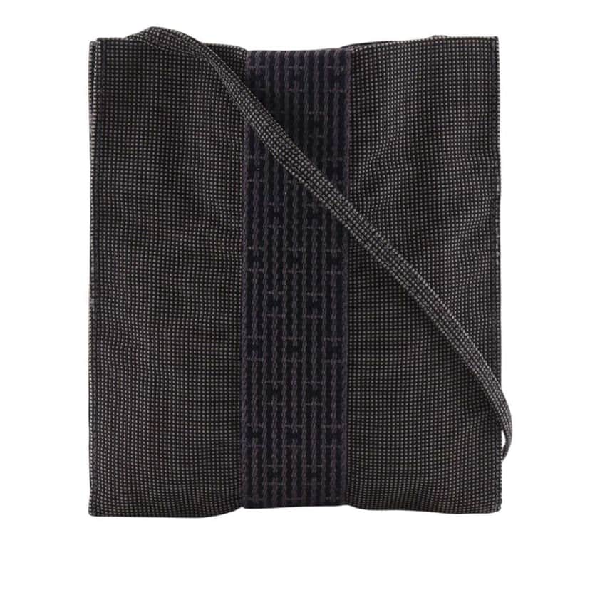 Hermès Canvas Herline Pochette Grey Canvas Very good condition - Front View