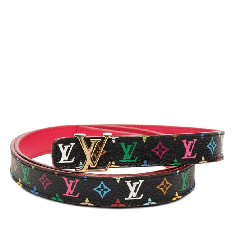 Louis Vuitton Monogram Multicolore LV Initiales Belt Black Very good condition - Front View