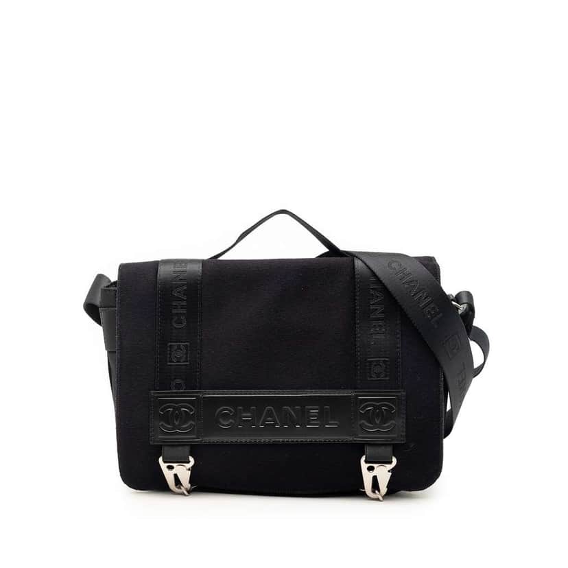 Chanel Nylon Sport Line Crossbody Blue Good condition - Front View