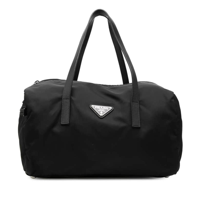 Prada Tessuto Boston Bag Black Very good condition - Front View