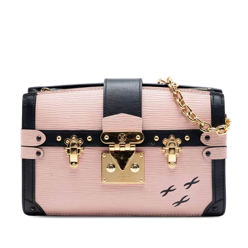 Louis Vuitton Epi Trunk Clutch Pink Leather Very good condition - Front View