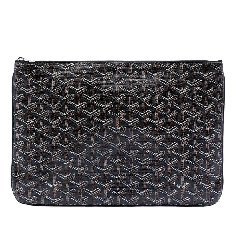 Goyard Goyardine Senat MM Black Canvas Very good condition - Front View