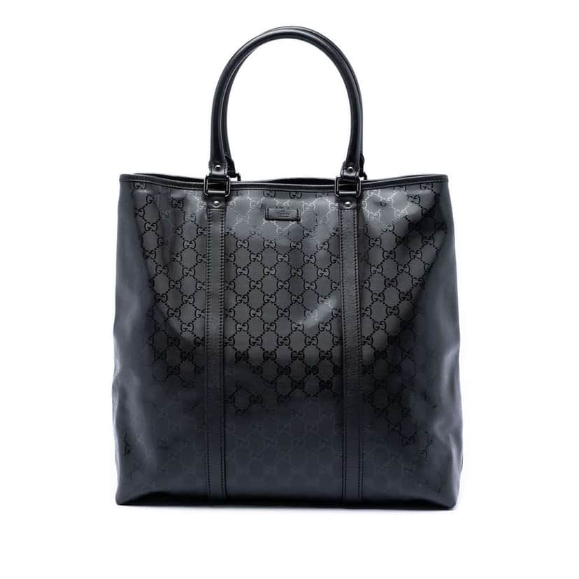 Gucci GG Imprime Joy Vertical Tote Black Canvas Very good condition - Front View