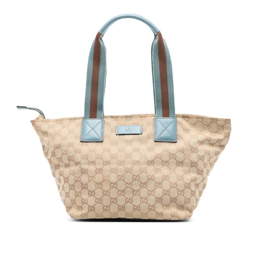 Gucci GG Canvas Web Tote Beige Very good condition - Front View
