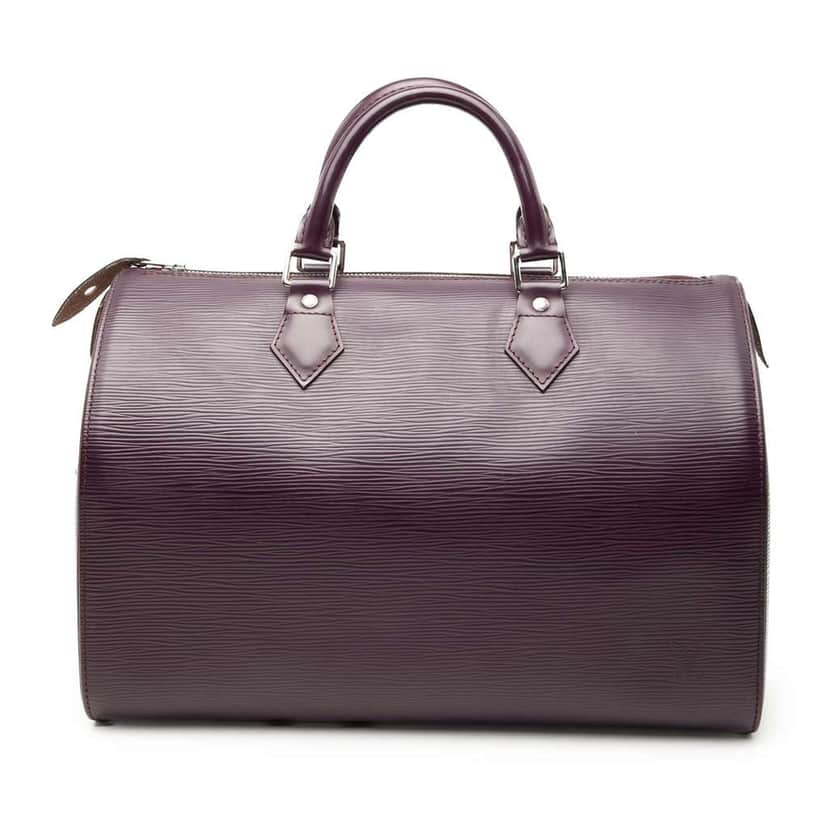 Louis Vuitton Epi Speedy 35 Purple Leather Very good condition - Front View