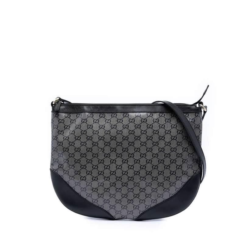 Gucci GG Crystal Crossbody Grey Canvas Very good condition - Front View