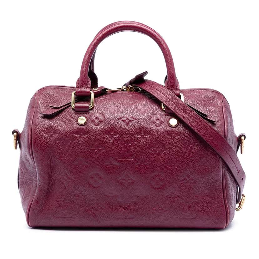 Louis Vuitton Monogram Empreinte Speedy Bandouliere 25 Red Leather Very good condition - Front View