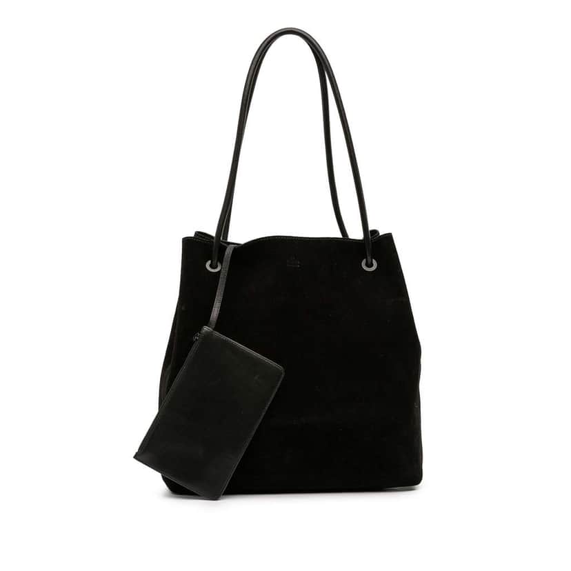 Gucci GG Suede Gifford Tote Black Leather Very good condition - Front View