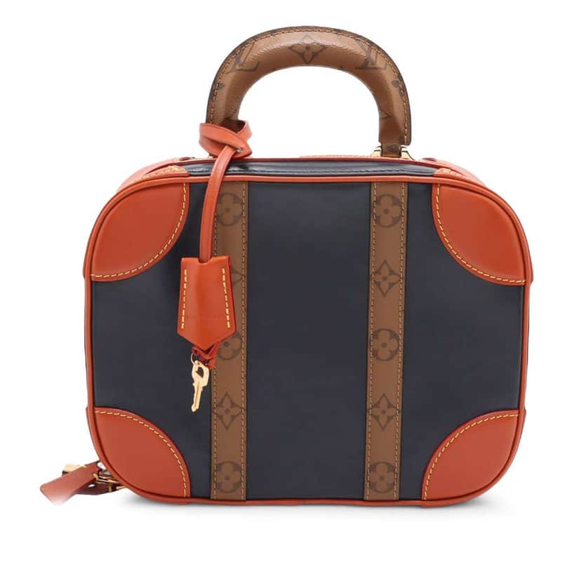 Louis Vuitton Monogram Reverse Valisette PM Blue Leather Very good condition - Front View