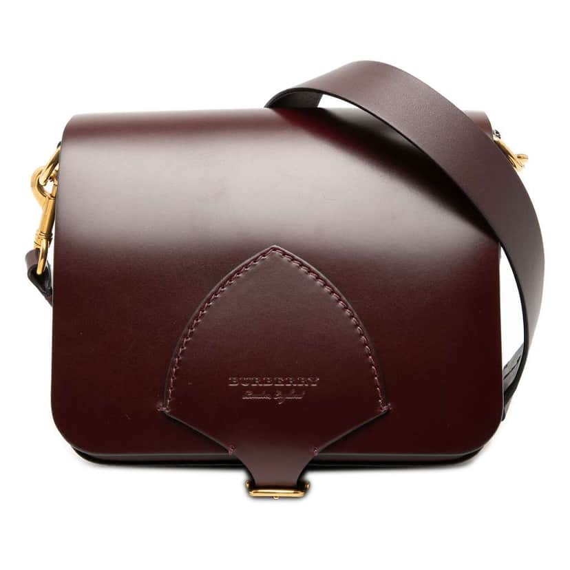 Burberry Leather Bridle Square Crossbody Red Leather Very good condition - Front View